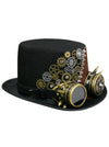 Steampunk Metal Gears Masquerade Party Top Hat Side View