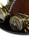 Steampunk Metal Gears Masquerade Party Top Hat Detail View