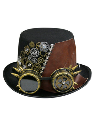 Steampunk Metal Gears Masquerade Party Top Hat