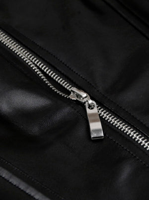 Steampunk Zipper Overbust Corset Bustier Top Detail View