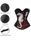 Seahorse Print Retro Fashion Bustier Corset Top Detail View