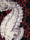 Seahorse Print Retro Fashion Bustier Corset Detail View