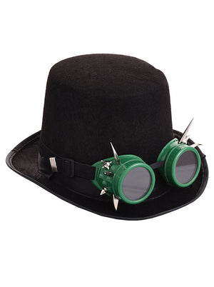 Steampunk Top Hat Detachable Goggles Costume Accessory