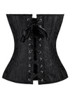 Vintage Jacquard Sweetheart Strapless Overbust Corset Back View