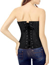 Vintage Jacquard Sweetheart Strapless Overbust Corset Model Back View