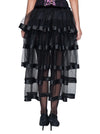 Steampunk Gothic High Low Layered Skirt Back View
