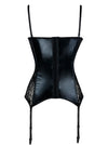 PU Sheer Mesh Spaghetti Straps Stretchy Bustier Corset Back View