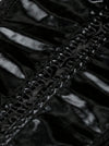 Bretelles spaghetti en maille transparente PU Vue de détail du corset bustier extensible