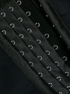 Adjustable Gothic PU Leather Corset Bustier Crop Top Bra