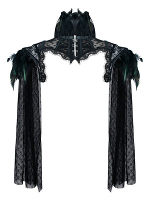 Steampunk gothique accessoires boléro manches longues veste haussement d'épaules