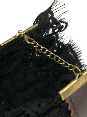 Steampunk-themed Faux Leather Bangle Gear Chains Bracelet Detail View