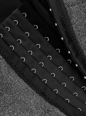 Steampunk Parıldamaq Parıldayan Korset Bustier Bitki Top Clubwear Party Bra Detail View