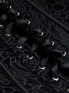 Old Fashion Vintage Feather Boning Lace Up Corset Cosplay Costume Detail View