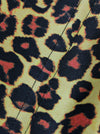 Women's Cheap Steel Boned Leopard Latex Hooks Compression Corset Yellow Detail View