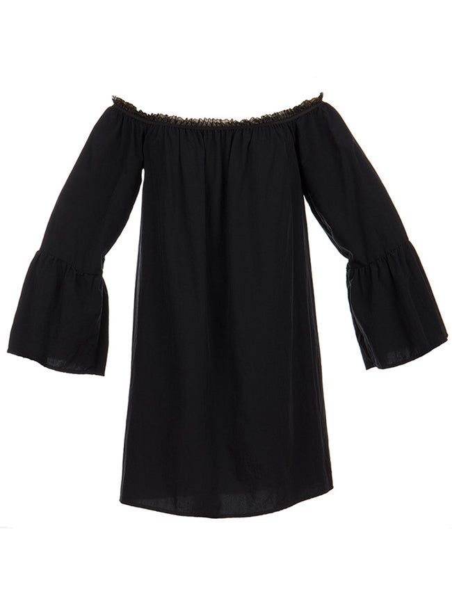 Casual Ruffled Off Shoulder Long Sleeve Blouse Top Main View
