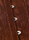 Steampunk-themed Floral Brocade Waist Slimming Underbust Bustier Corset Detail View