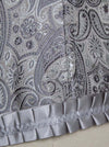 Women's Retro Sweetheart Brocade Embroidered Overbust Corset Grey Detail View