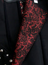 Vampire Steel Boned Hourglass Body Shaper Brocade Embroidery Carnival Retro Jacquard Corset Top Detail View