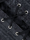 Rockabilly Leather Punk Halter Classic Body Cheap Zipper Vintage Victorian Steampunk Overbust Corset Tops Detail View