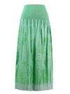 Women's Fashion Strapless Floral Print Dress or Skirt Green Back View