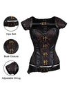 Retro Style Floral Steel Boned Lace Up Rockabilly Corset Cosplay Costume