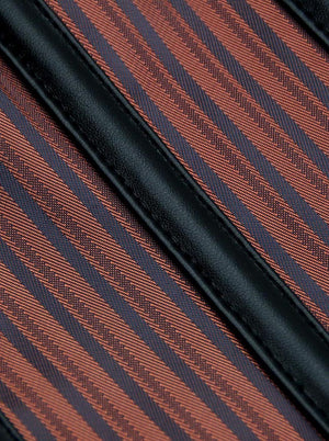 Victorian Gothic Stripe Ribbon Halter Irregular Underbust Lace-up Corset
