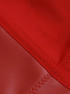 حمالة صدر رفيعة بأشرطة سباغيتي للسيدات من الجلد الصناعي مع عرض تفصيلي أحمر