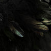 Black Natural Feather Gothic Cape Shawl with Collar Detail View-1