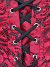 Waist Training Punk Fashion Pinstripe Victorian Renaissance Cheap Underbust Corset Top Detail View
