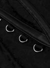 Retro 12 spirale en acier corset de brocart désossé avec boucles femmes noires Cosplay vue détaillée