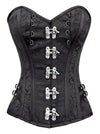 Steampunk gothique brocart spirale en acier corset désossé avec boucles