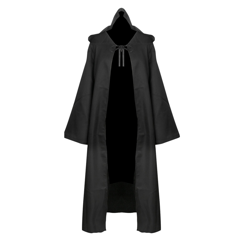 Gothic Black Cloak Halloween Long Sorceress Vampire Cape for Girls Main View