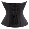 Charming Vintage Lace Up Waist Trainer Underbust Corset Tops Back View