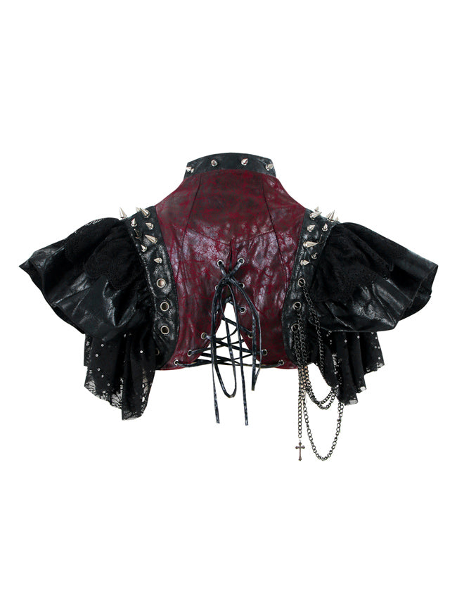 Shrug Jacket Bolero Steampunk Costume Accessories Halloween Costume Accessories Gothic Jacket Shrug Shawl Back View