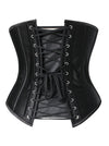 Vintage Satin Steel Boned Busk Closure and Lace Up Waist Trainer Corset