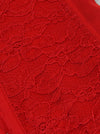 Red Floral Lace Steel Bone 3 Hooks Underbust Waist Cincher Corset for Weight Loss