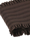 Faux Leather Waist Cincher Elastic Underbust Corset Waspie Lace Up Wide Girdle