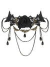 Steampunk Accessories Costume Cosplay Lace Choker Beads Chain Decorative Necklace