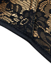 Fashion Floral Brown Lace Embroidery Body Shaper Overbust Corset Top Detail View