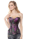 Steampunk-themed Rock n Roll Jacquard Clasp Closure Strapless Bustier Corset
