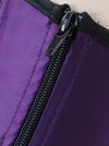 Purple Bridal Wedding Bride Sequin Halloween Cheap Black Lace Bustier Strapless Overbust Corset Top Detail View
