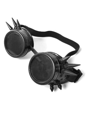 أسود Steampunk نظارات ريترو القوطية السايبربانك تأثيري زي التبعي