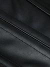 Women's High Quality Steel Boned PU Leather Lace Waist Cincher Corset Black Detail View