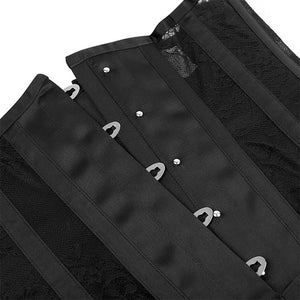 Lovely Black Mesh Punk Lace Up Underbust Corset Bustier Detail View-1