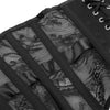Sexy adulte dentelle noire vintage spirale acier désossé sous le buste corset détail vue-2