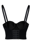 Fashion Bustier Cheap Push up Boning Straps Halloween Party Rockabilly Bra Tops for Women Back View