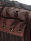 Men's Hot Sale Spiral Steel Boned Cosplay Stripe Waistcoat Vest with Chain Brown Detail View