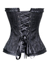 Luxurious Floral Lace Up Wedding Bridal Overbust Bustier Corset