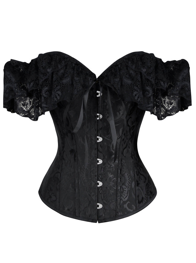 Womens Gothic Black Steampunk Elegant Corset [4565-BLACK] - Struts Party  Superstore