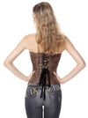 Victorian Gothic Rock Punk Brocade Lace Up Corset Cosplay Costume